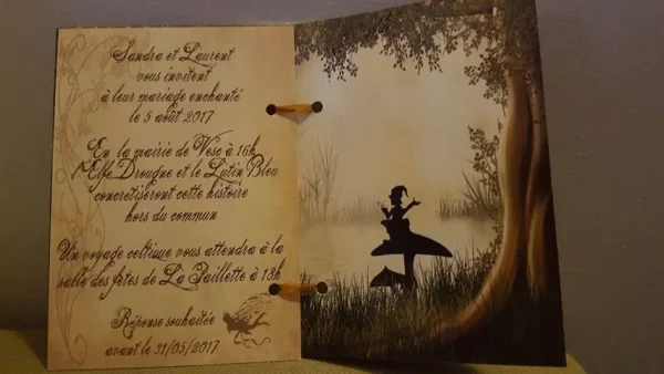 faire-part mariage foret enchanté fée rencontre surprenante