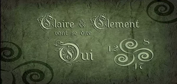 faire-part mariage celtique roi Arthur légende celte