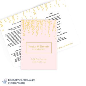 Les livrets de cérémonies Modèle Valérie