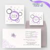 faire-part mariage bulles violet