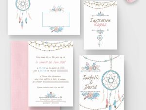 faire-part mariage attrape reve