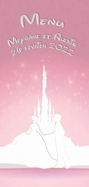 faire-part mariage princesse chateau disney