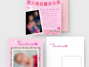 faire-part naissance oiseaux liberty rose