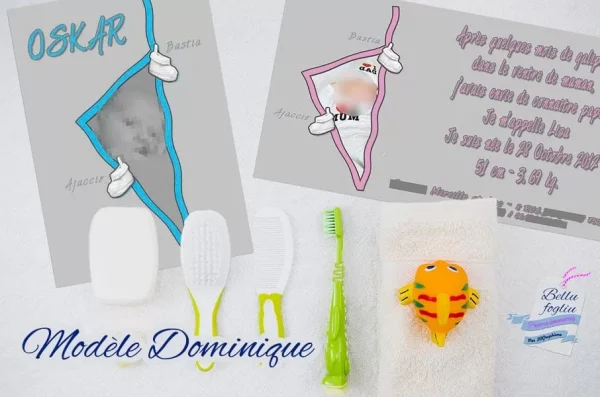 faire-part naissance corse stylisée chausson bastia ajaccio