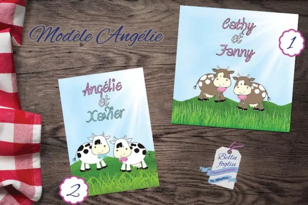 faire-part mariage animaux vache