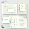 Faire-part mariage eucalyptus Lara personnalisé | Champêtre chic