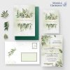Faire-part de mariage eucalyptus champêtre chic personnalisé – Modèle Georgina