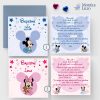 Faire-part baptême Mickey Minnie Lilio | Disney personnalisé