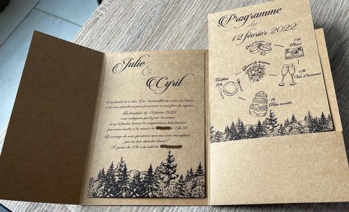 Faire-part de mariage modèle Fanny