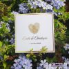 faire-part mariage empreinte coeur or