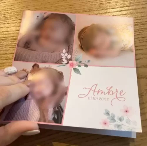Faire-part de naissance modèle Ambre