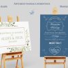 Affiche panneau de bienvenue au mariage