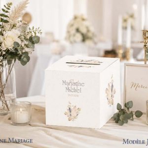 Urne mariage & baptême personnalisée – Tous thèmes - sur mesure