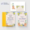 Faire-part baptême champêtre Alexandra | Guinguette personnalisé