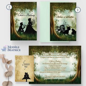 Faire-part de mariage modèle Béatrice 