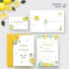 Faire-part mariage nature citron vert jaune méditerranée