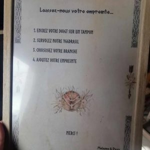 Affiche pour arbre à empreintes