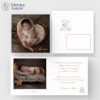 Faire-part de naissance Aaron - Photo pleine page Thème ourson - Élégant & épuré