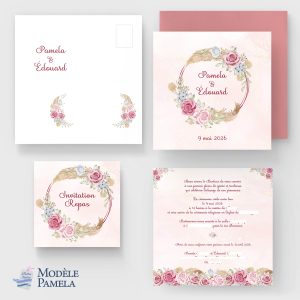 Faire-part mariage Pamela pampa bohème | Personnalisé chic