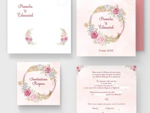 Faire-part mariage Pamela pampa bohème | Personnalisé chic